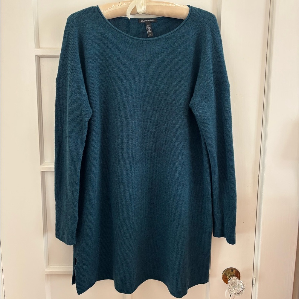 Eileen Fisher Deep Teal Long Sweater